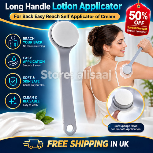 Long handle lotion - lotion, applicator