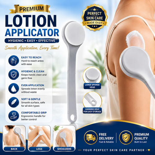 Long handle lotion applicator - long,